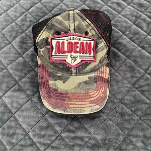 Jason Aldean Mesh Tour Hat Camo Camouflage Adjustable Snap Back